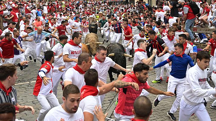 San Fermín - Quinto encierro de San Fermín a cámara lenta