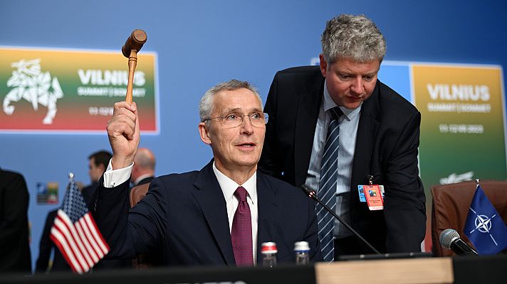 Telediario 1 - Los aliados celebran la entrada de Suecia en la cumbre de la OTAN en Vilna