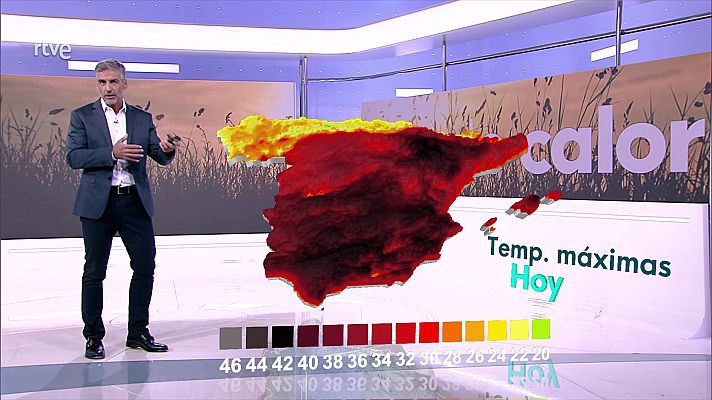 Temperaturas significativamente altas en todo el país, a excepción del tercio noroeste peninsula