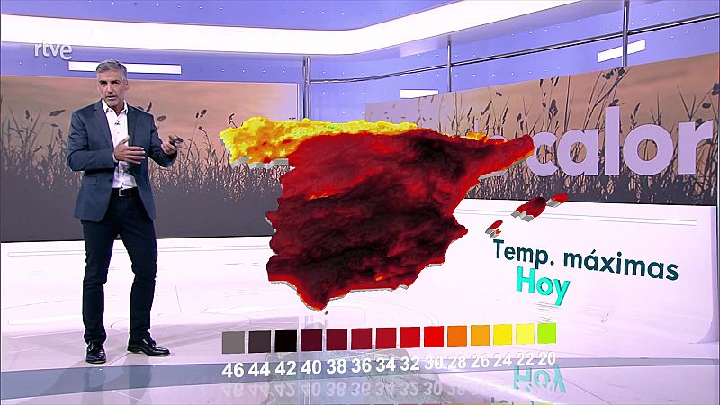 Temperaturas significativamente altas en todo el país, a excepción del tercio noroeste peninsular - ver ahora