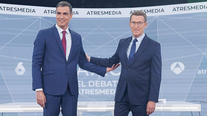 Telediario 2 - Los partidos analizan el cara a cara de Sánchez y Feijóo