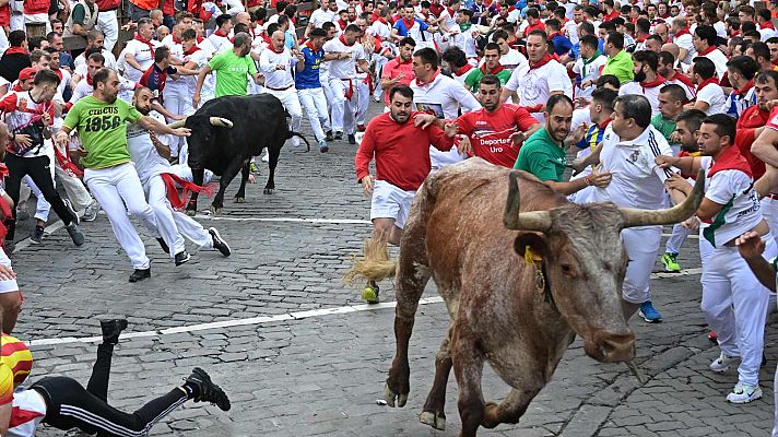 San Fermín - Sexto encierro de San Fermín a cámara lenta
