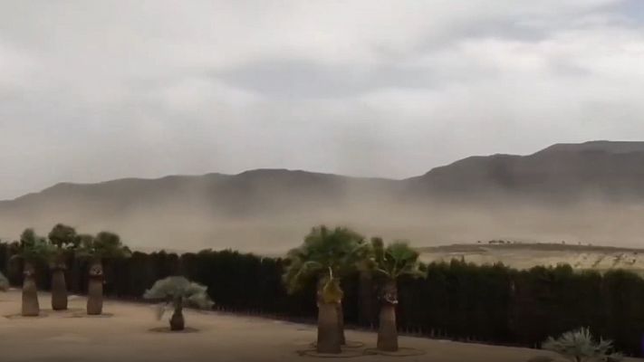 Las imprevisibles tormentas secas irrumpen en Murcia