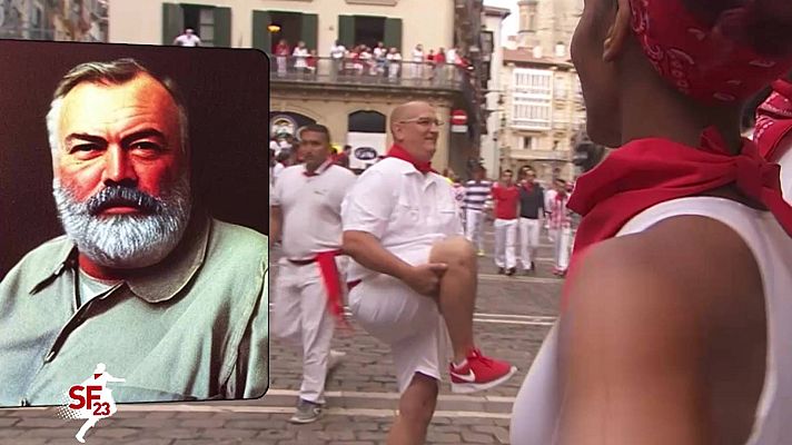 San Fermín - Hemingway, "corresponsal del tiempo" en el séptimo encierro