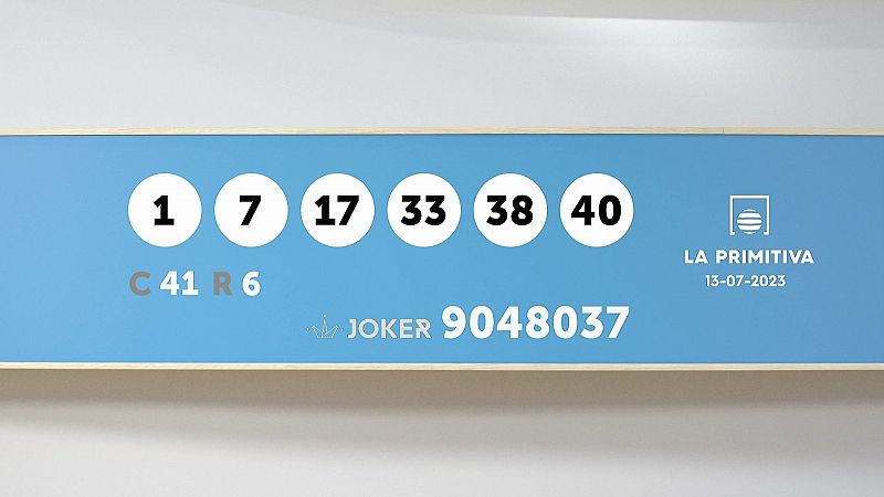 Sorteo de la Lotería Primitiva y Joker del 13/07/2023 - Ver ahora