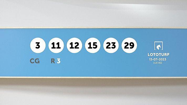 SELAE - Sorteo de la Lotería Lototurf del 13/07/2023