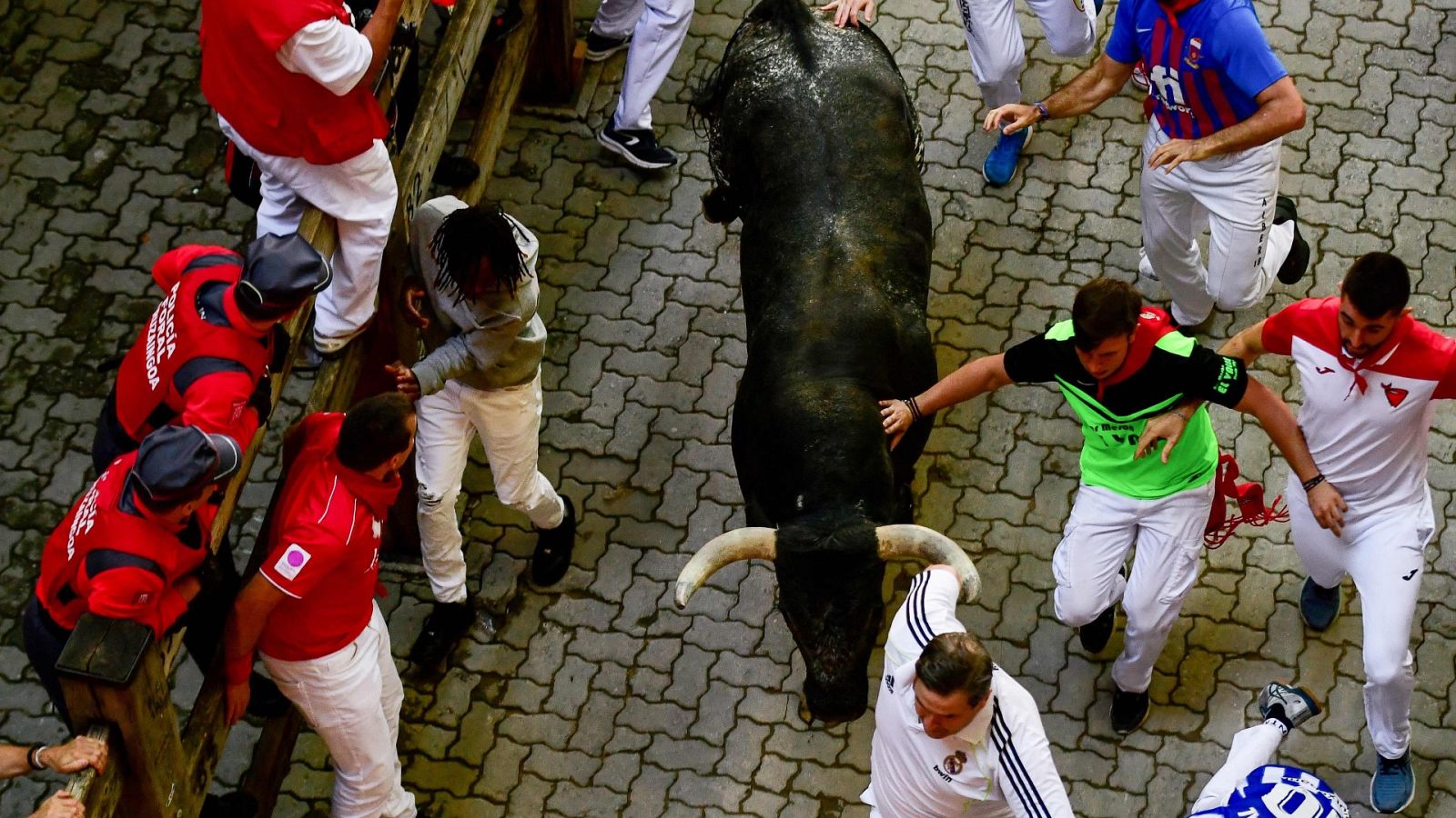 Octavo encierro de San Fermín a cámara lenta | Ver