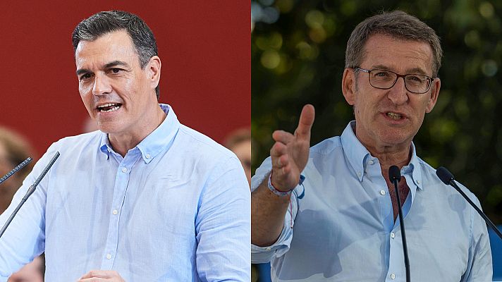 Sánchez alerta de que el PP y Vox abren "camino" a la "censura" y Feijóo pide el voto útil
