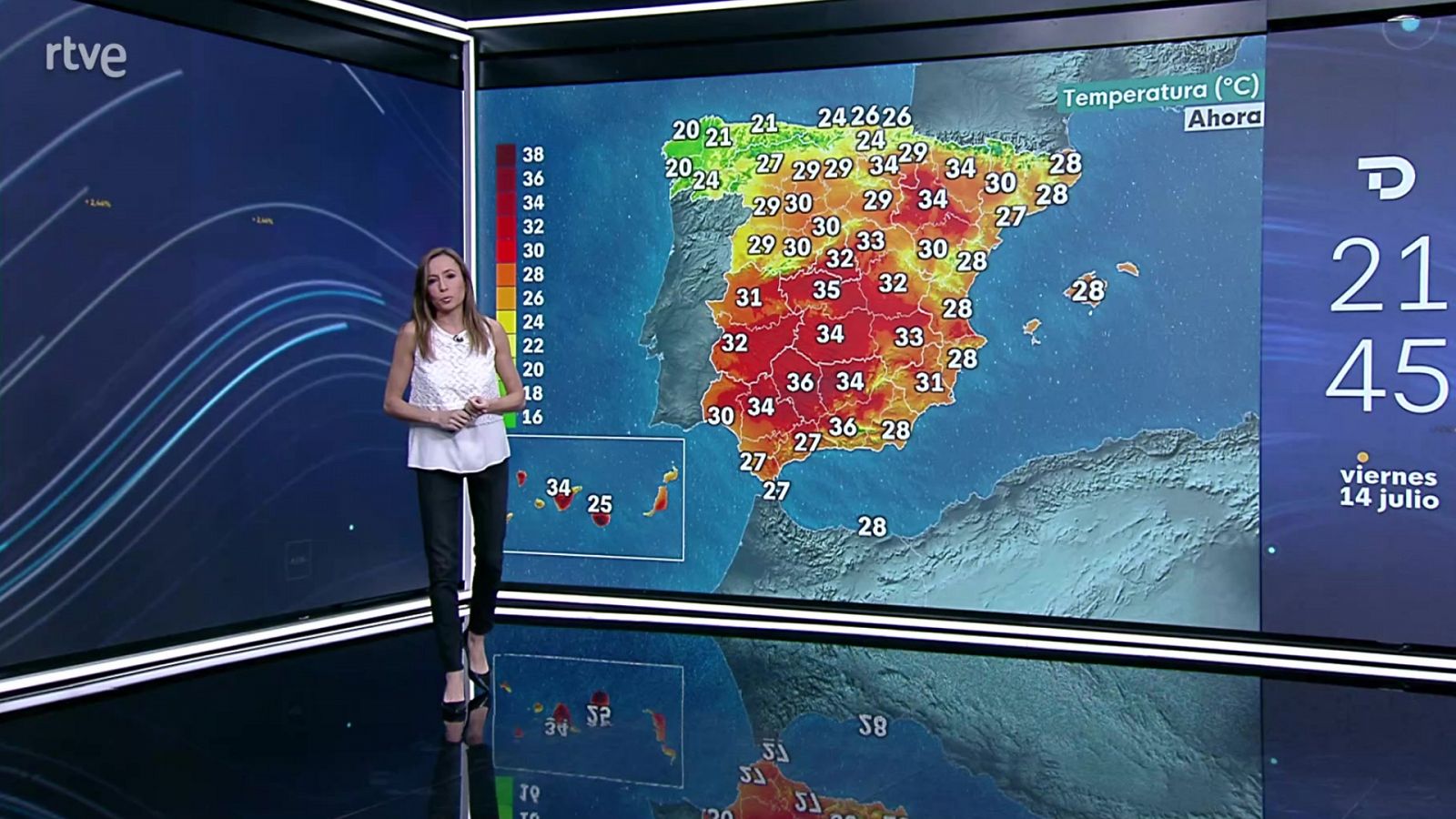 Temperaturas significativamente altas en buena parte del país salvo en el cuadrante noroeste peninsular - ver ahora