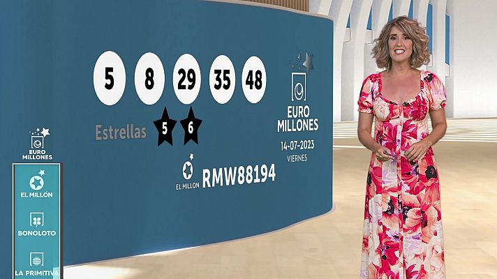 Sorteo de la Bonoloto y Euromillones del 14/07/2023