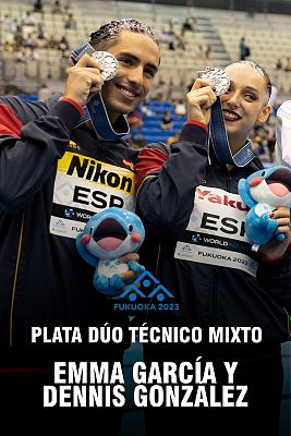 Dennis González y Emma García logran la plata mundial en el dúo técnico mixto