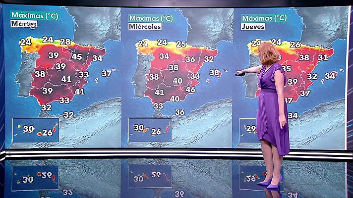 Temperaturas significativamente altas en zonas de la mitad sur peninsular   