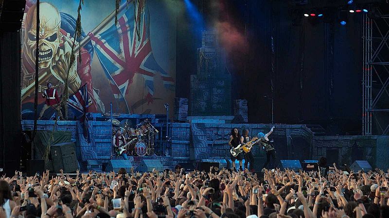 La mítica banda británica Iron Maiden actua este martes en Barcelona