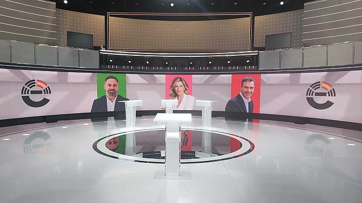 Sánchez, Abascal y Díaz se enfrentanen el debate definitivo del 23J       