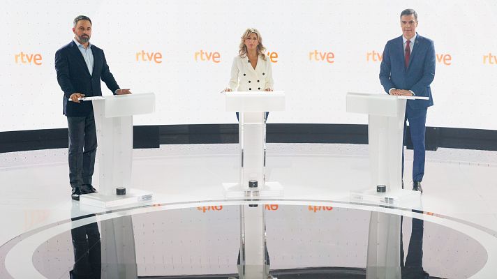 Sánchez, Abascal y Díaz: minutos de oro finales en el debate