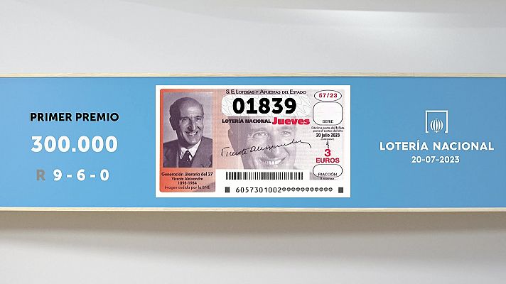 SELAE - Sorteo de la Lotería Nacional del 20/07/2023