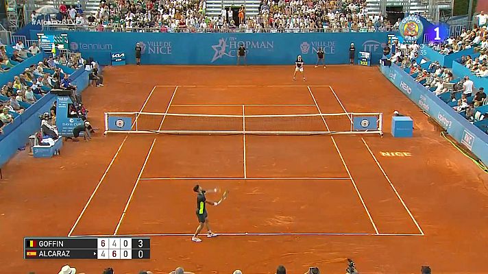 Del 4-0 al 4-4: la increíble remontada de Alcaraz para vencer a Goffin en el super tie break