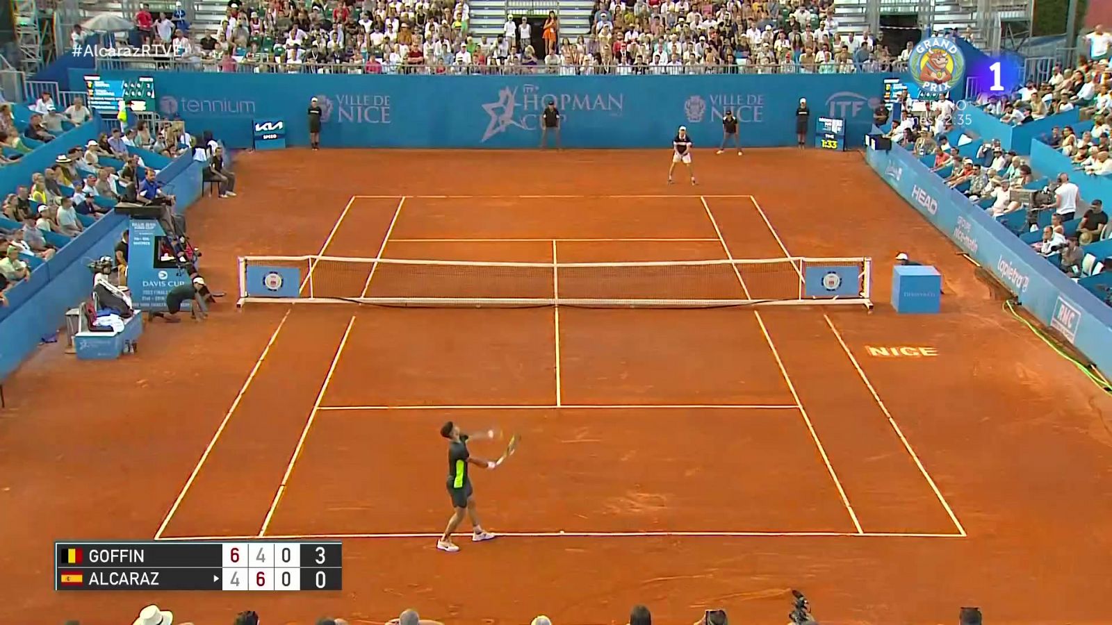 Del 4-0 al 4-4: la increíble remontada de Alcaraz para vencer a Goffin en el super tie break