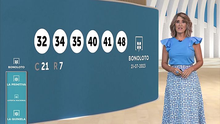 Loterías - Sorteo de la Bonoloto y Euromillones del 21/07/2023