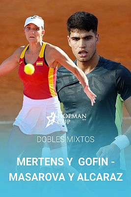 Hopman Cup: individual dobles mixtoso:Mertens/Gofin - Masaro