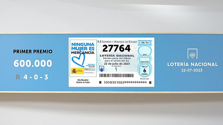 SELAE - Sorteo de la Lotería Nacional del 22/07/2023