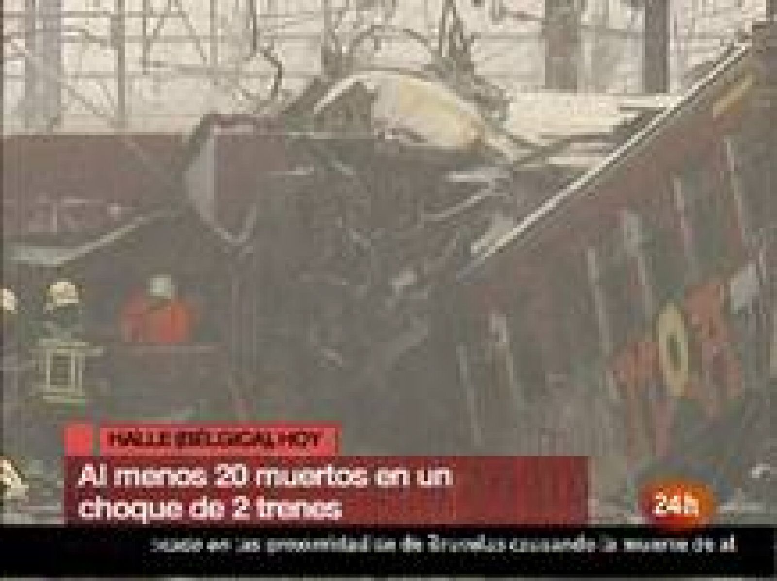 Al menos 20 personas han muerto en un choque de dos trenes a las afueras de Bruselas.