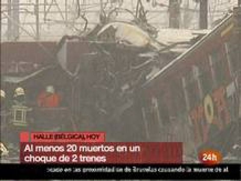 Al menos 20 personas han muerto en un choque de dos trenes a las afueras de Bruselas.  