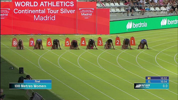 La campeona olímpica Fraser-Pryce se exhibe en Madrid con récord del mítin y Jael Bestué logra la mínima para el Mundial en los 100m lisos