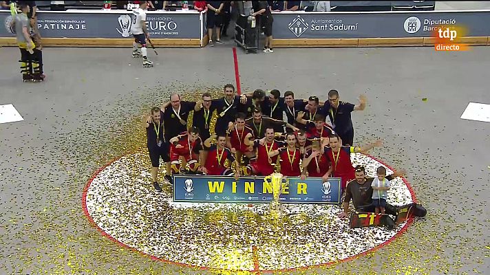 Hockey sobre patines - España se proclama campeona de Europa de hockey patines por tercera vez consecutiva