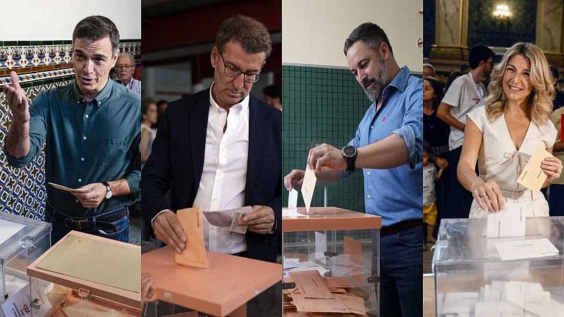 Los candidatos al 23J votan en las urnas y piden a los ciudadanos su participaci�n: "Nos jugamos mucho"