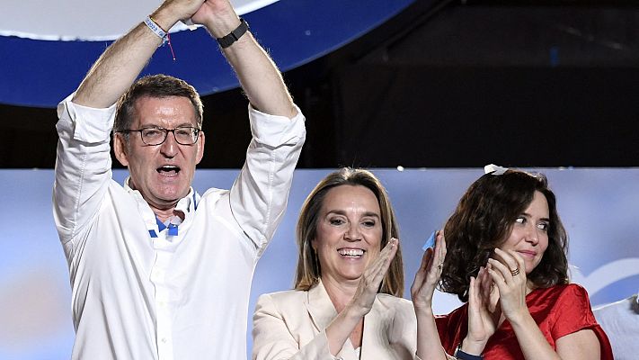 Telediario 1 - El PP logra una victoria agridulce, pero anuncia que intentará formar gobierno