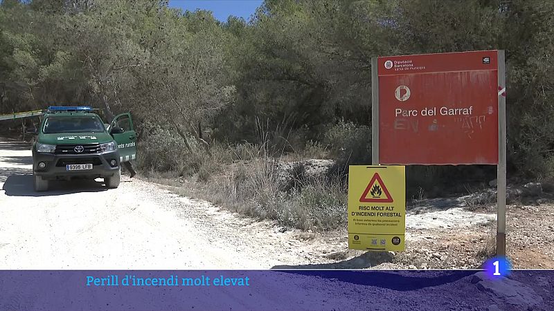 Perill d'incendi molt elevat en 56 municipis catalans