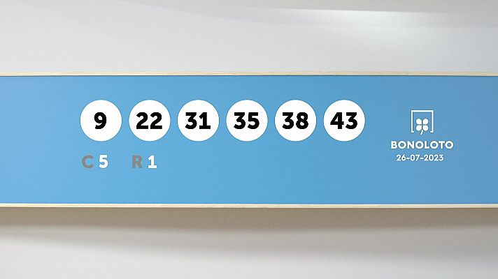 SELAE - Sorteo de la Lotería Bonoloto del 26/07/2023