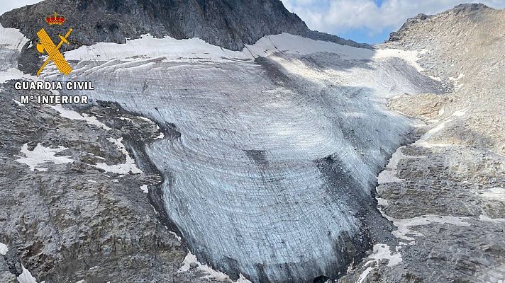 Telediario 1 - La Guardia Civil alerta sobre el peligro en el glaciar del Aneto