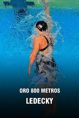 Ledecky suma en el 800 libre su 16º oro mundial individual y supera el récord de Phelps