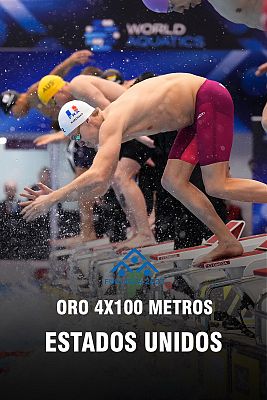 Estados Unidos se lleva el oro en el 4x100 estilos masculino