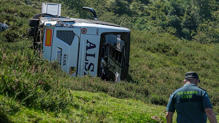 Continúan las investigaciones sobre el accidente de autobús en Covadonga