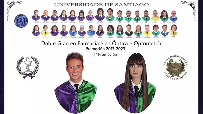 Una orla con sólo dos estudiantes