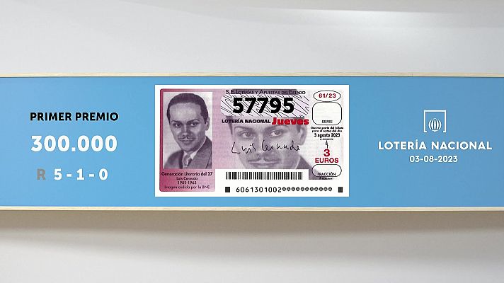 SELAE - Sorteo de la Lotería Nacional del 03/08/2023