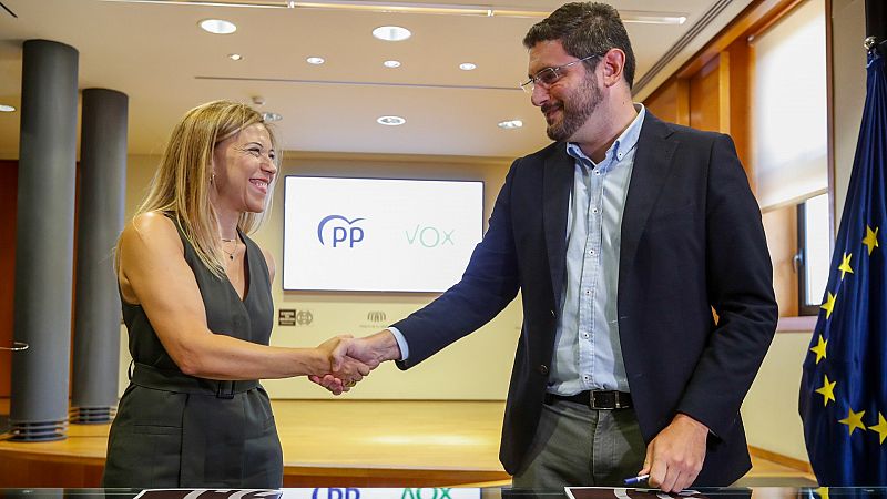 PP y Vox firman un gobierno de coalicin en Aragn