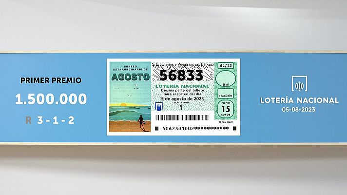 Sorteo de la Lotería Nacional del 05/08/2023