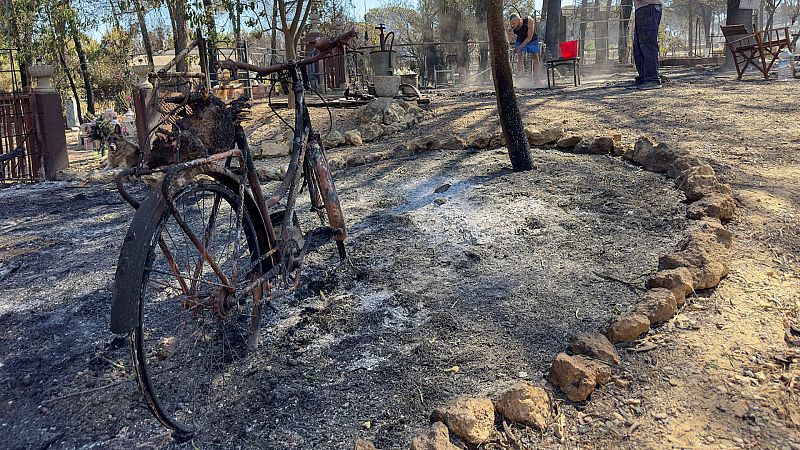 Establizados los incendios de Portbou (Girona) y Bonares (Huelva), pese al fuerte viento