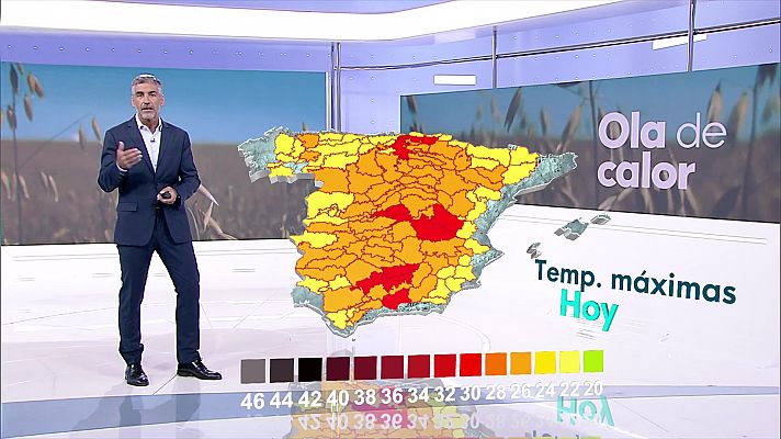 Temperaturas significativamente altas en la Península, salvo en el extremo norte y tercio oriental