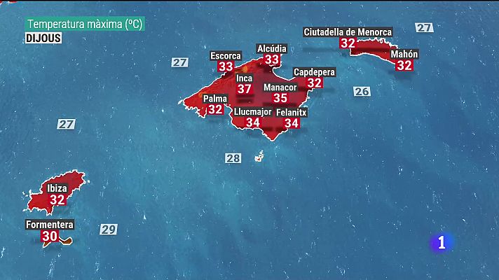 El temps a les Illes Balears - 09/08/23