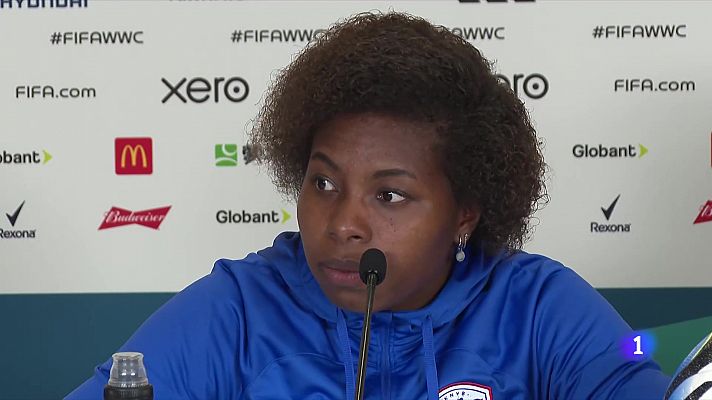 Telediario 1 - La 'rajada' de Lineth Beerensteyn, por la eliminación de EEUU: "Que aprendan a hablar en el campo y no ser bocazas"