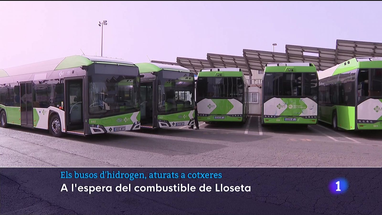 Els busos d'hidrogen, aturats a cotxeres