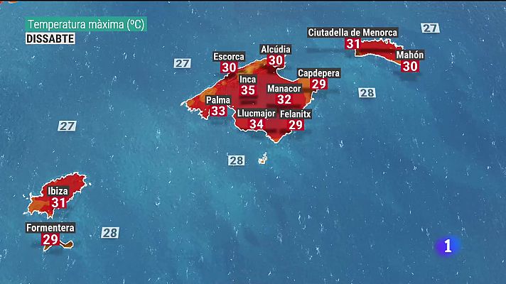 El temps a les Illes Balears - 11/08/23