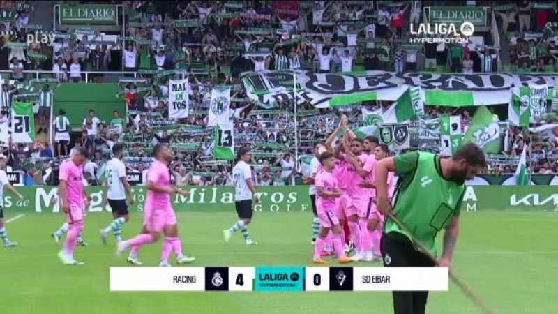 Racing de Santander - Eibar: resumen del partido, 1ª jornada. Ver en RTVE Play