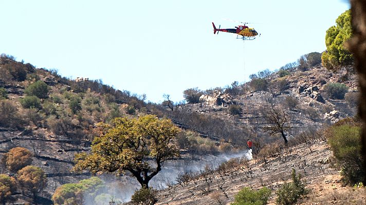 Telediario Fin de Semana - Apagar un incendio desde el aire