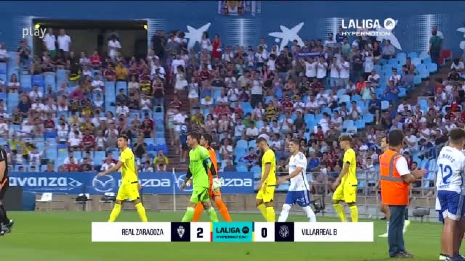 Real Zaragoza - Villarreal B: resumen del partido, 1ª jornada